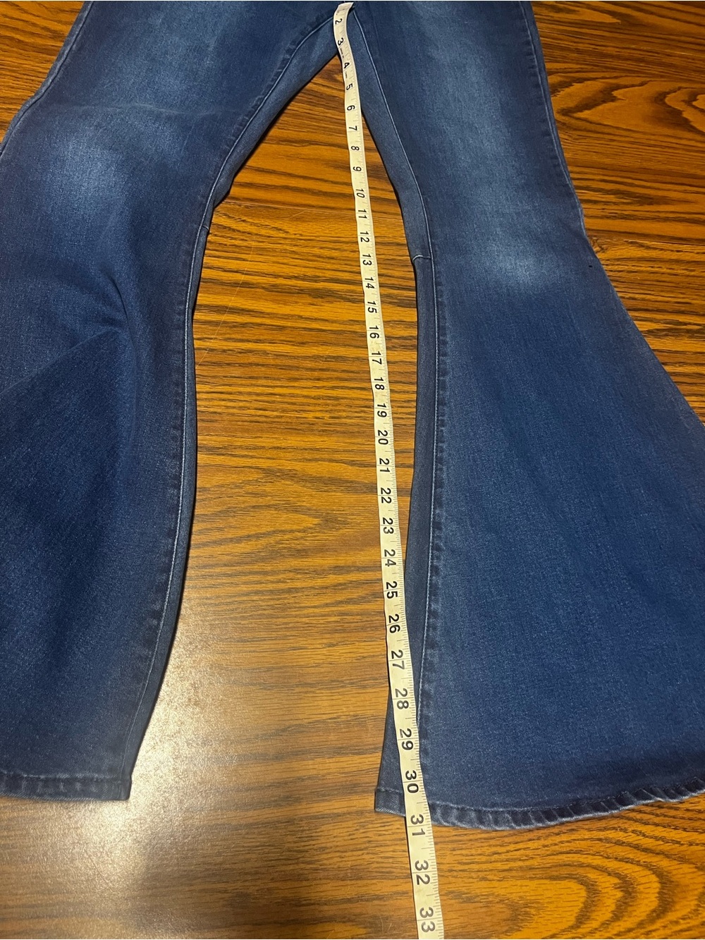 Toast ❤️ Jeans High-Waist Flare Jeans - Dark Blue Size Large - Picture 6 of 7